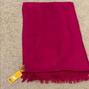 New W Tags Tory Burch Royal Fuschia Shawl